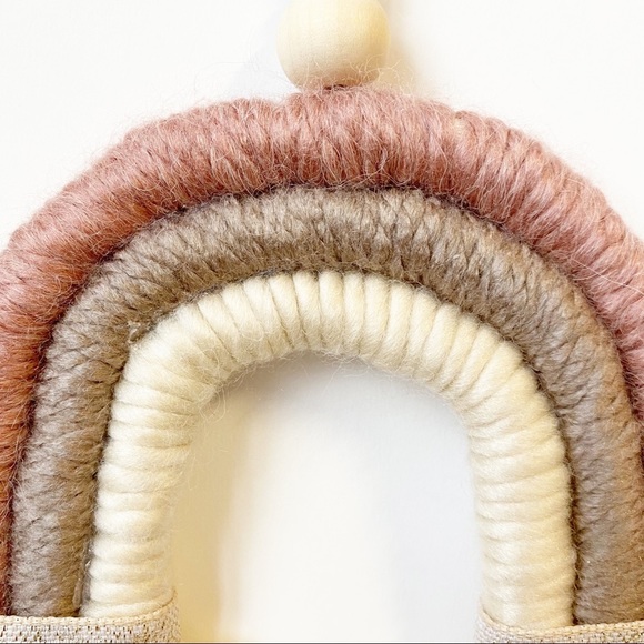 Neutral Rainbow Macrame Wall Decor Home Decor Nursery Decor Fall Winter Decor - Picture 2 of 3